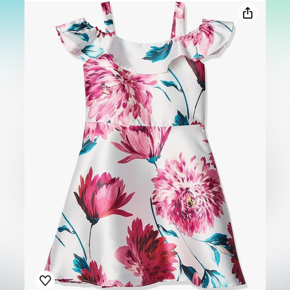 The Children's Place Girls' Cold Shoulder Floral Print Dress